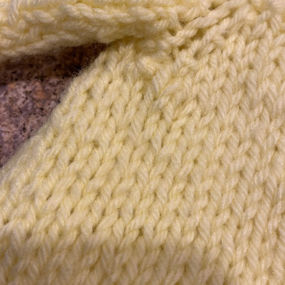 Handmade Knit Baby Yellow Sweater - Picture 13 of 17
